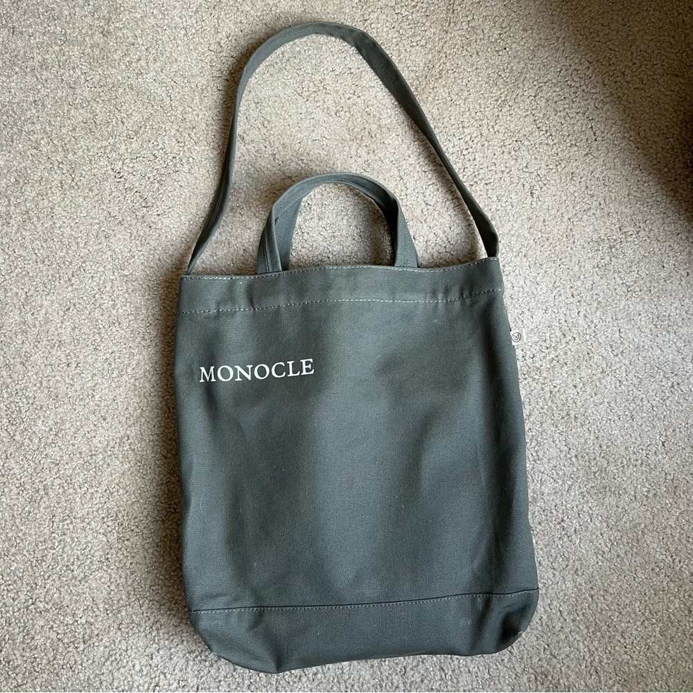 Monocle Magazine Canvas Tote Bag + Summer Edition Magazine Konfekt | Olive Green - Picture 2 of 12
